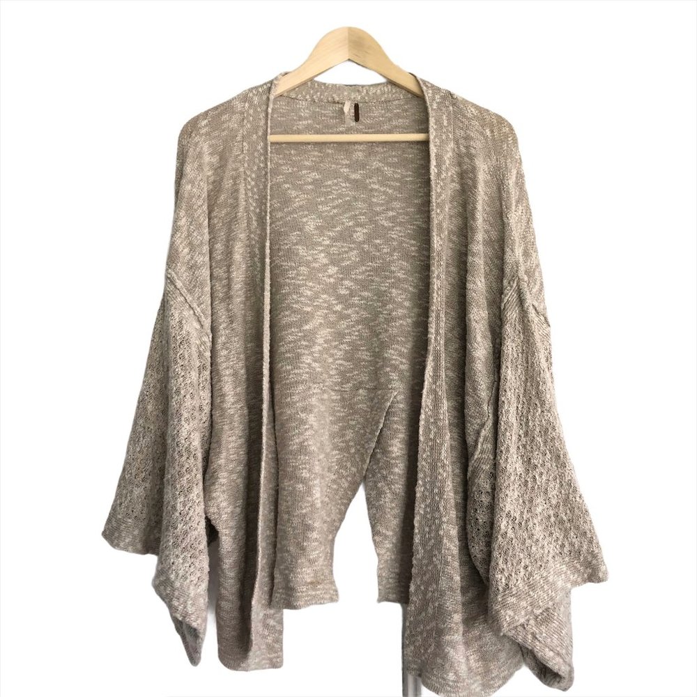 Free People Cardigan Sweater Open Front Kimono Slv